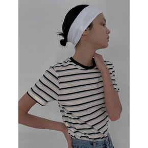 [24 SUMMER][SALT Label] RAINA STRIPE T-SHIRT_NAVY