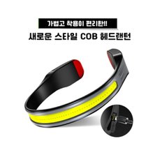 가볍고 착용이 편리한 LED COB 충전식 야외 등산 캠핑 낚시 랜턴 헤드랜턴 DJDG23