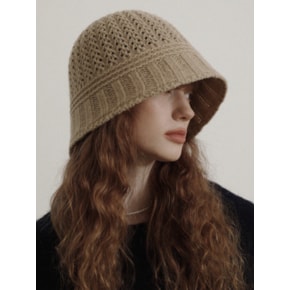 O.en knit crochet bucket hat_3color