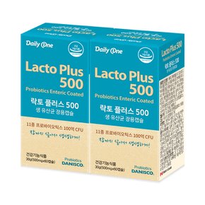 락토플러스 500 생유산균 보장균 100억 CFU 500mg X 60캡슐 2통