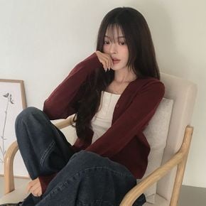 자체제작 브이넥 크롭 니트 가디건 mt 5075c_P407293007