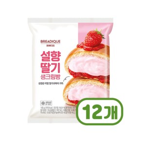브레디크 설향 딸기생크림빵 베이커리디저트 145g x 12개