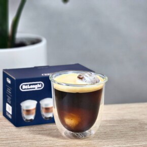 카푸치노잔 이중 내열 유리 컵 270ml x 2개 국내