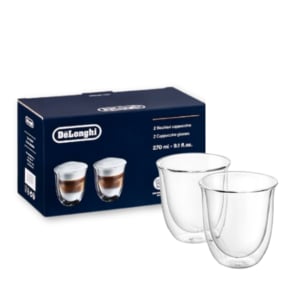 카푸치노잔 이중 내열 유리 컵 270ml x 2개 국내