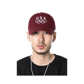 NTV BC-OLYMPIC FLAG USA CAP-BURGUNDY