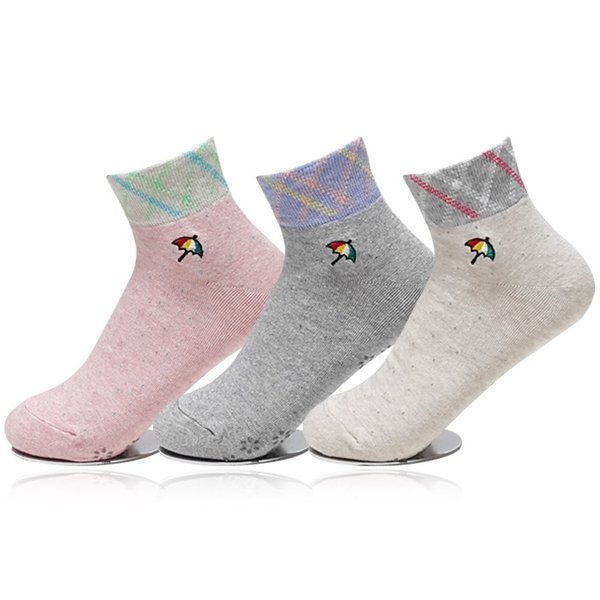 미끄럼방지 여자면양말 단목 3켤레 AP6604
