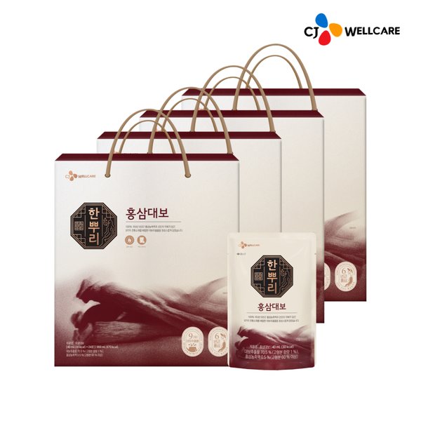 한뿌리 홍삼대보 40ml 24포 x 4개