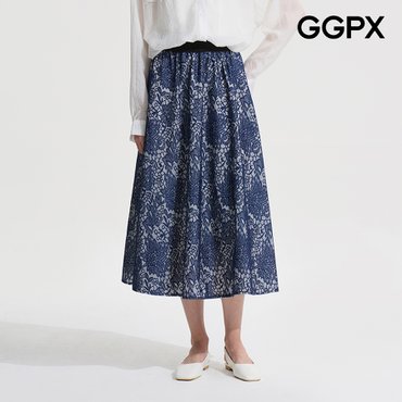 GGPX 레이스 플레어 볼륨 밴딩 스커트 (GP7SK009F)