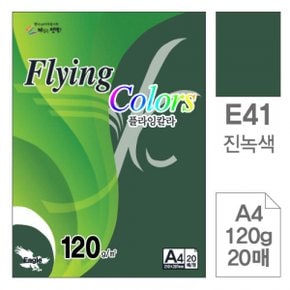 삼원플라잉칼라E41.진녹색 A4 120g 20매 X ( 4세트 )