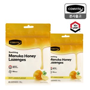 콤비타 꿀캔디 레몬 로젠지 180g x 2봉 (UMF10+마누카허니&프로폴리스 함유)