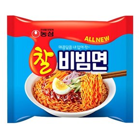 농심 찰비빔면 130gx32봉지 라면  봉지라면  맛있는라면