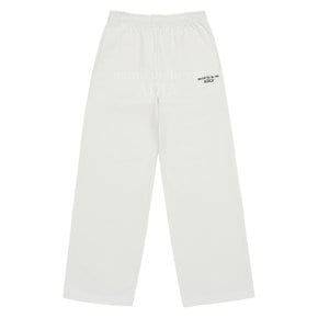 BASIC LOGO NEEDLEWORK SWEAT PANTS CREAM 베이직니들워크팬츠 크림 SWPLBS-MEL