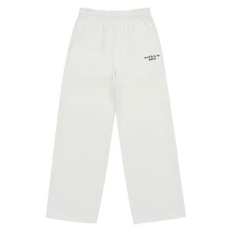 아크메드라비 BASIC LOGO NEEDLEWORK SWEAT PANTS CREAM 베이직니들워크팬츠 크림 SWPLBS-MEL