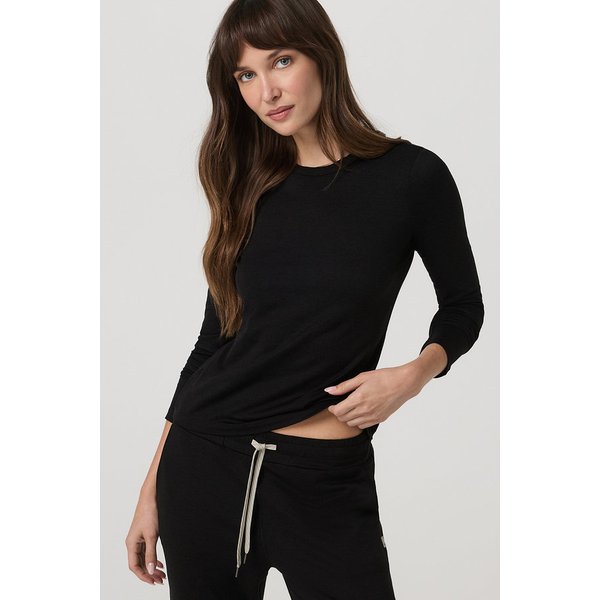 [여성] 긴팔 헤일로 에센셜 크루 티_블랙 VR26121054000