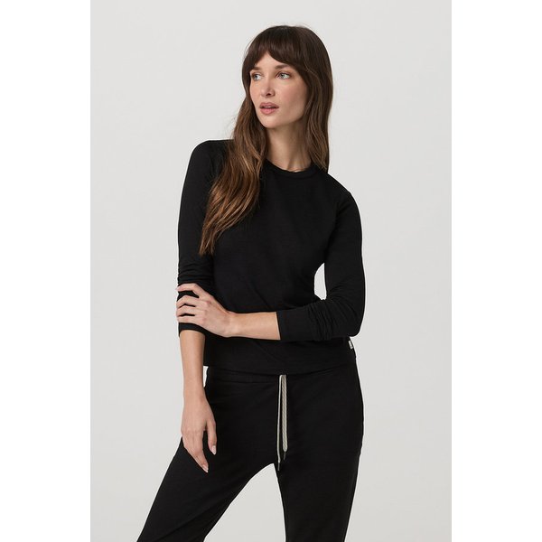 [여성] 긴팔 헤일로 에센셜 크루 티_블랙 VR26121054000