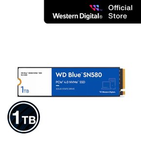 [WD공식스토어/우체국택배] WD BLUE SN580 NVMe SSD 1TB