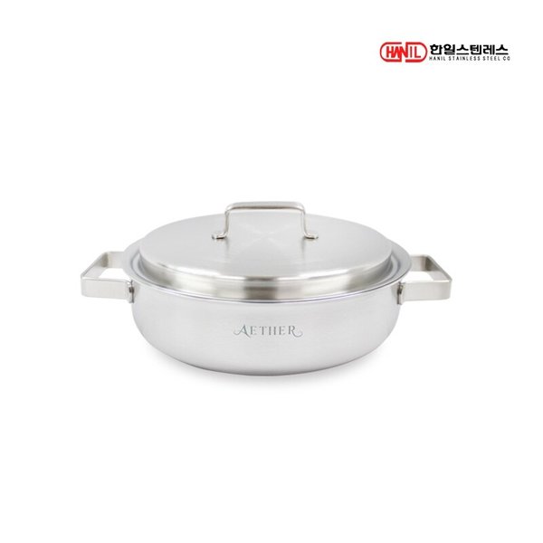 에테르 스텐레스304 통5중 IH 인덕션 무연마제 전골냄비 24cm