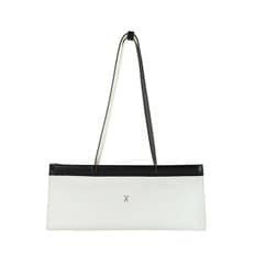 Diana Canvas Shoulder Bag S White_Black