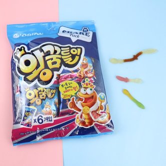 오리온 왕꿈틀이 사워꿈틀이 255g6p / 과일맛 젤리