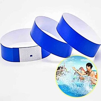  컬러 손목 팔찌 입장권 인증용 일회용 블루 (WFHZNAR)