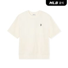 [코리아공식]베이직 스몰로고 오버핏 반팔 맨투맨 BOS (D.Cream)