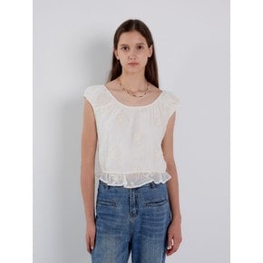 AR_Embroidered sleeveless top_IVORY