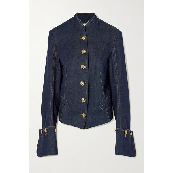 골드 버튼 장식 데님 재킷 46376663162996952