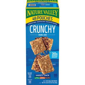 [해외직구] 네이처밸리 크런치 그래놀라바 버라이어티팩 3가지맛 49입 Nature Valley Crunchy Granola Bars, Variety Pack (49 ct.)
