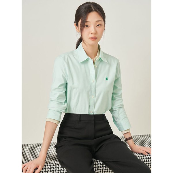 [Essential] 옥스포드 스트레치 레귤러핏 셔츠  애플 그린 (BF5864E01K)