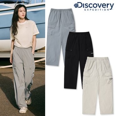 디스커버리 [24S/S] 디스커버리 DXTP72043 남여공용 프레시벤트 우븐 폴튼 트레이닝 루즈핏 스트링 팬츠
