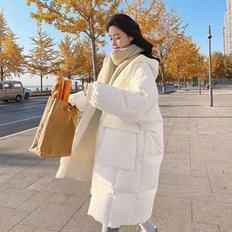 여성경량롱패딩 두꺼운 코튼 겨울 바람막이 점퍼 c05