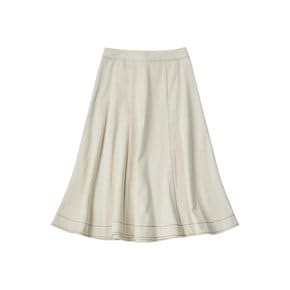 [스타필드코엑스][꼬모니노즈] 여성 COTTON FLARED SKIRT [CREAM]