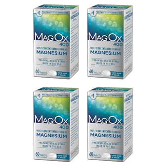  마그옥스 마그 OX 400 마그네슘 60정 4개 MagOx Mag-Ox 400