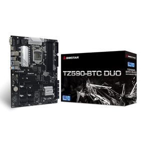 BIOSTAR Z590 팁 세트 채용 PCIe 9슬롯 탑재 마이닝용 마더보드 TZ590-BTC DUO