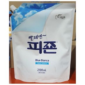 원룸살림 섬유 유연제 피죤 블루비앙카 2.1L 리필형 빨래 세제