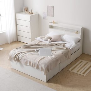 보루네오 마르체 리움 통서랍 더블 수납 침대+포켓40T 매트리스 세트 BKC797C