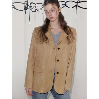 트위 딘즈 베이직 블레이저 자켓 [스웨이드/레더]