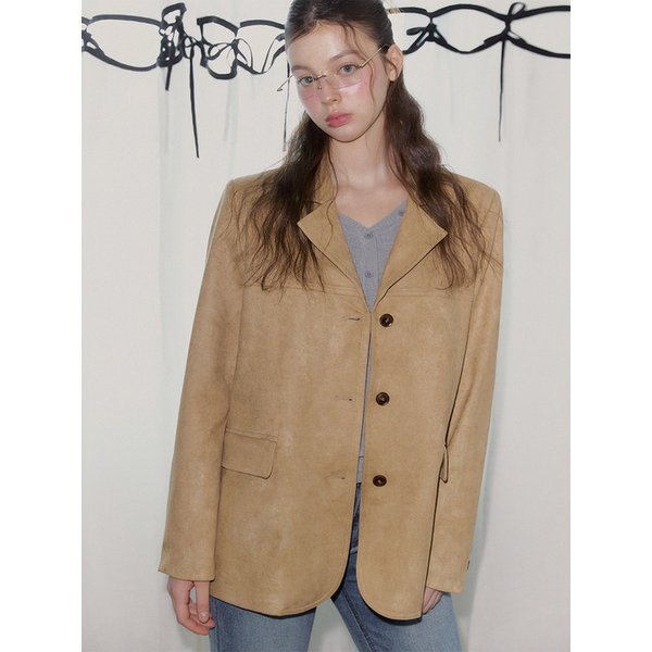 딘즈 베이직 블레이저 자켓 [스웨이드/레더]