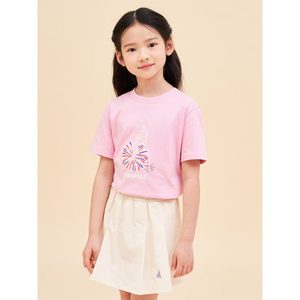 빈폴키즈 멀티컬러 아트웍 나야나 티셔츠  라이트 핑크 (BI4242U03Y)