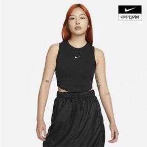 우먼스 나이키 스포츠웨어 에센셜 골지 크롭 탱크 NIKE FB8280-010