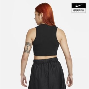 우먼스 나이키 스포츠웨어 에센셜 골지 크롭 탱크 NIKE FB8280-010