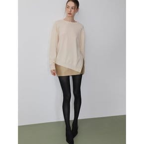 Asymmetric cashmere wool sweater IVORY