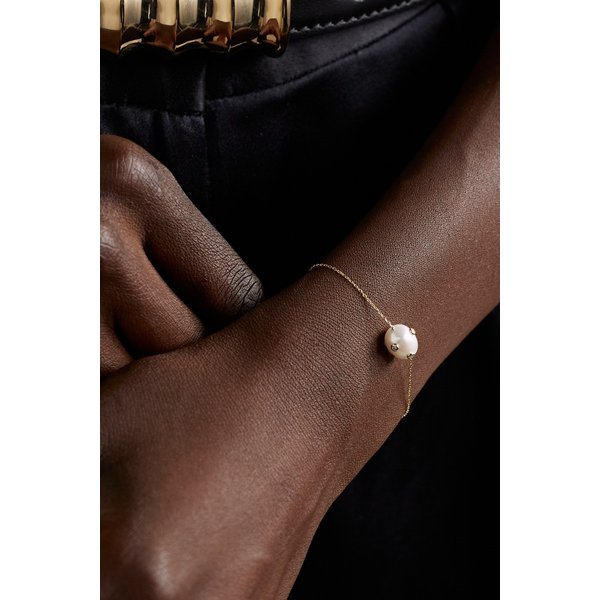 마테오 14k 골드 진주 다이아몬드 브레이슬릿 오프 화이트 1647597321865134