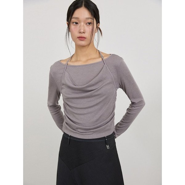여성 홀터넥 롱슬리브 긴팔티_RAG1TR2001