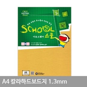 A4 칼라하드보드지 노랑(A28) 1.3mm 2매 (WF31855)