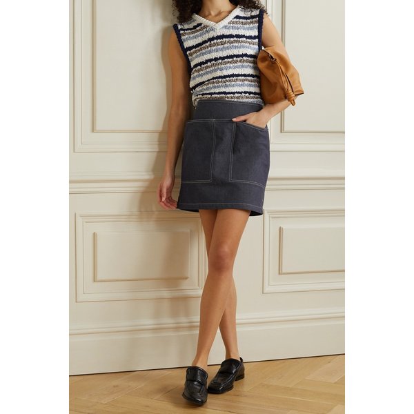 Vivetta Denim Mini Skirt 다크 데님 29419655932408377