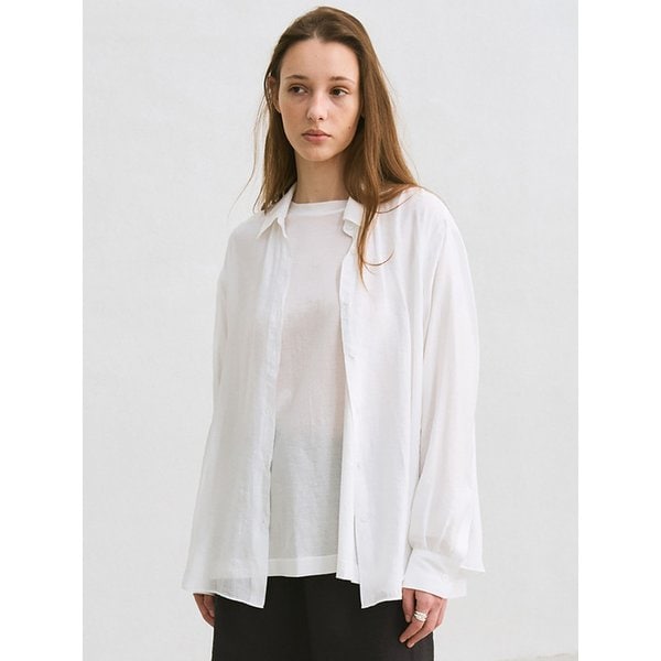 summer sheer shirt (white)