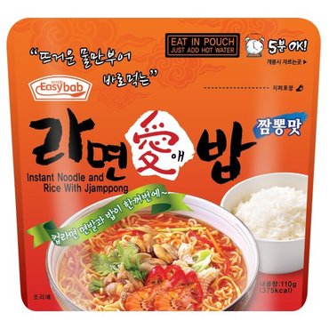 Easybab 라면애밥 짬뽕110g  전투식량 아웃도어 비상식량 간편식 등산도시락