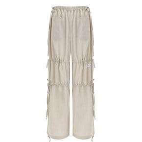 RIBBON PANTS IN BEIGE (리본 셔링 바지)