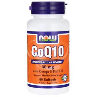  나우푸드 CoQ10 코큐텐 60mg 비타민E 오메가3 레시틴 60정 NWF042